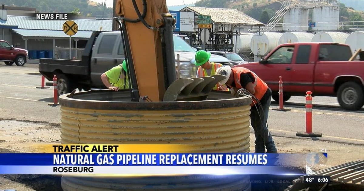 Roseburg natural gas pipeline replacement to resume | Video