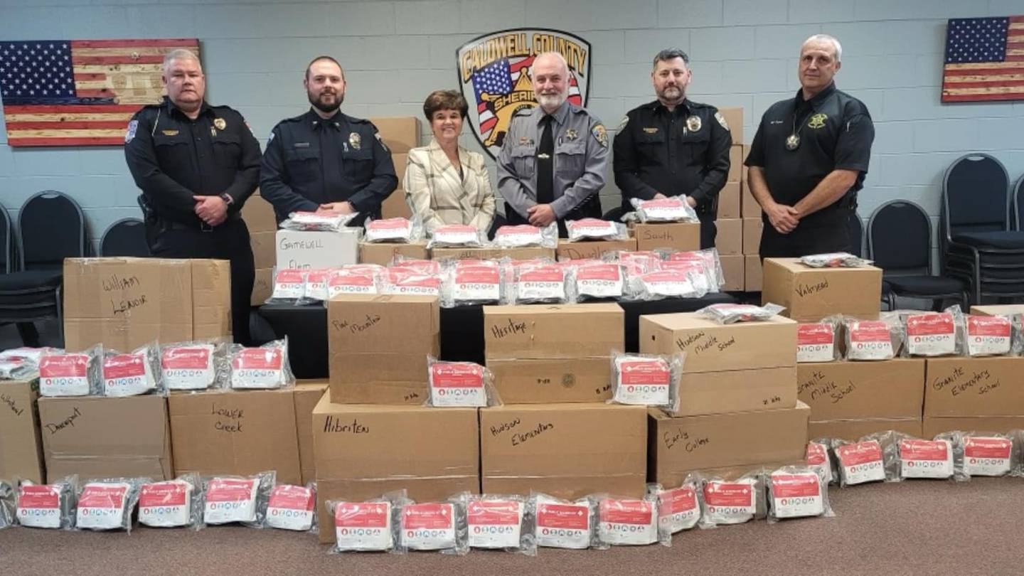 Sheriffs office supplies first aid kits to Caldwell County schools  WSOC TV [Video]