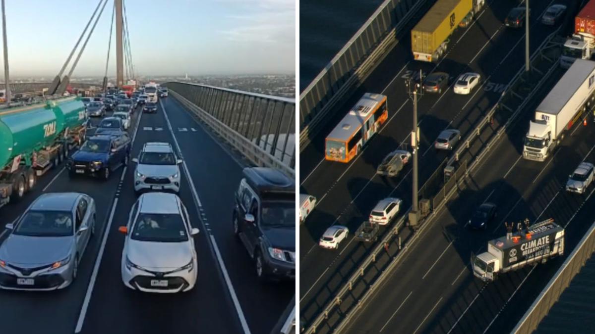 Protesters cause traffic chaos on Melbournes Westgate freeway [Video]