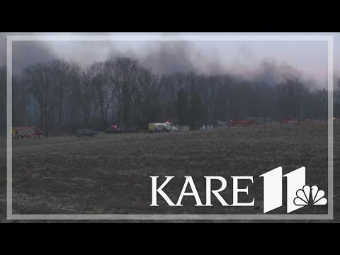 Large wildfire burning in Waseca [Video]