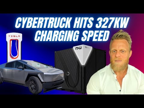 Tesla Cybertruck Charging Session on 800-volt charger reaches 327KW [Video]