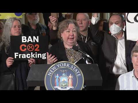 Senator Krueger Speaks at Press Conference for S.8357, Banning CO2 Fracking in New York State [Video]