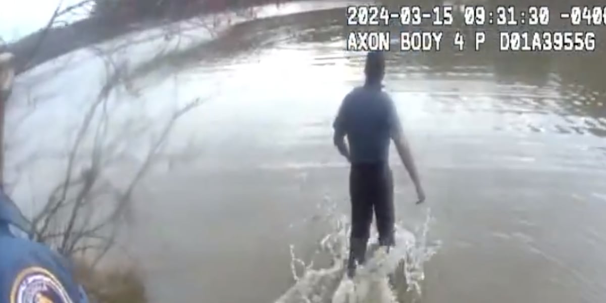 WATCH: Officers rescue man who drove truck into lake in Gwinnett County [Video]