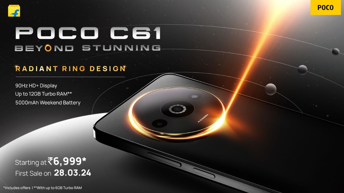POCO C61 Launches With ‘Radiant Ring Design’, 90Hz Display, 5,000mAh Battery, Android 14; Check Price, Specifications [Video]