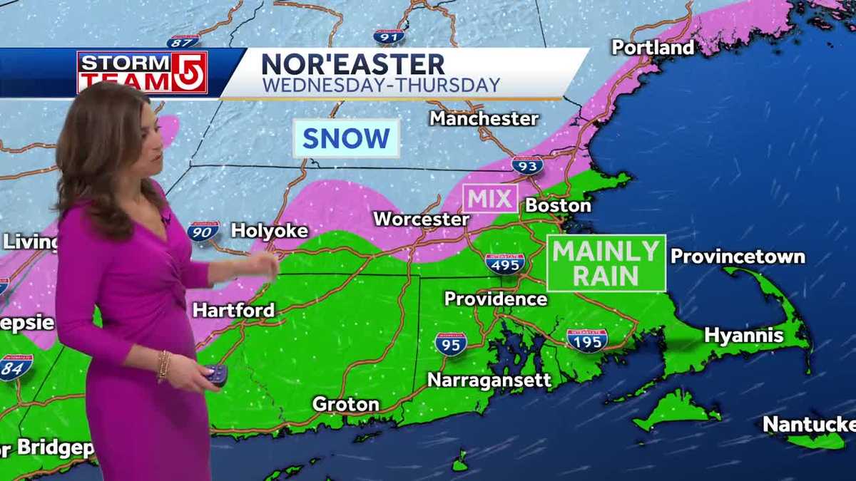 Nor’easter to bring rain, winds, plowable snow to Mass. [Video]