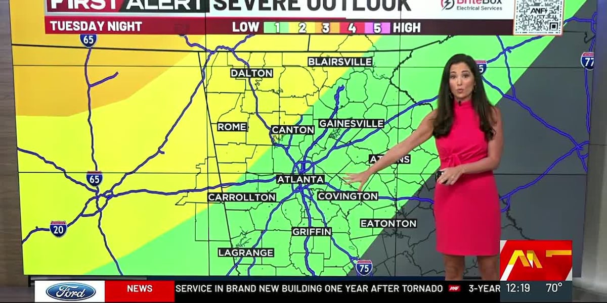 FIRST ALERT WEATHER: Cloudy & warm today; strong storms Tuesday night [Video]