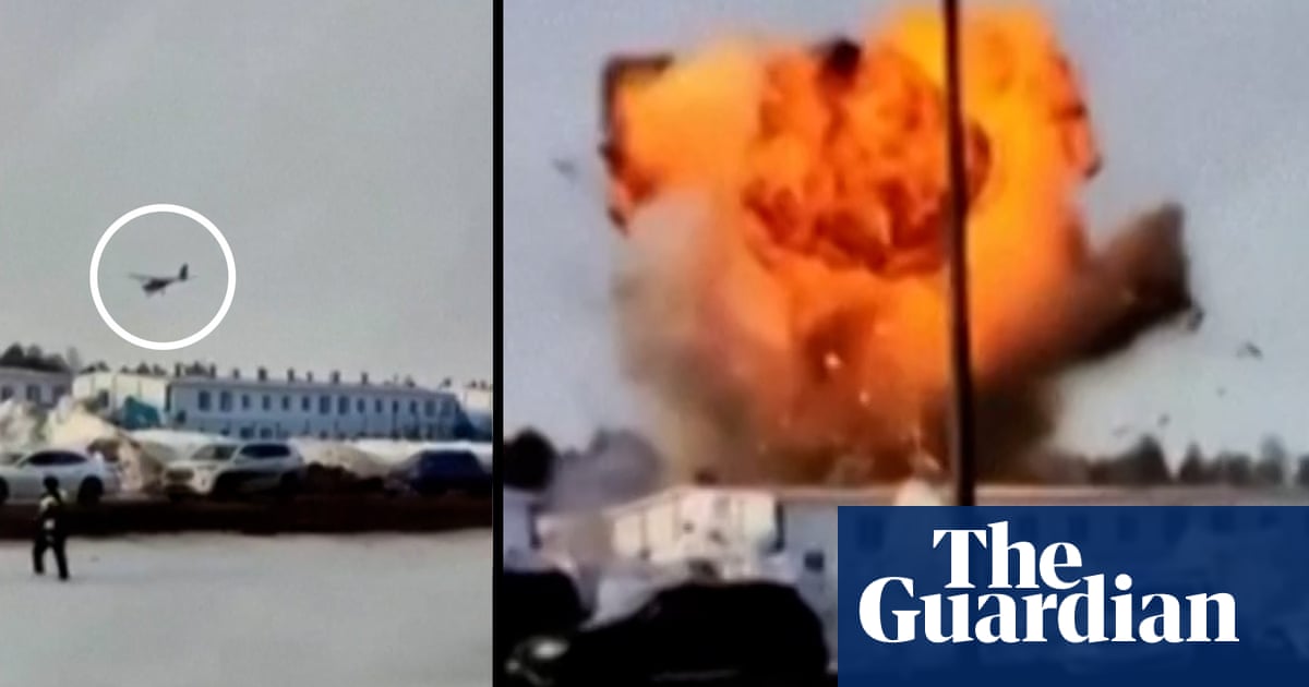 Fireball erupts as Ukraine targets drone factory in Russia video report | World news