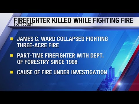 DOF firefighter dies battling three-acre wildfire in Scott County [Video]