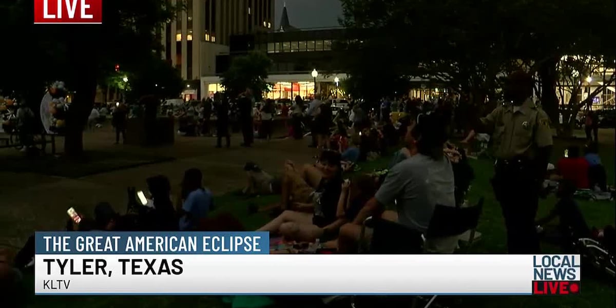 Crowd in awe as moon blots out sun in total solar eclipse [Video]