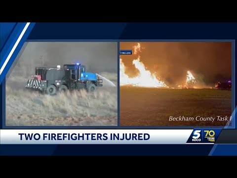 Mooreland Volunteer Fire Department releases details on 2 firefighters injured battling wildfire [Video]