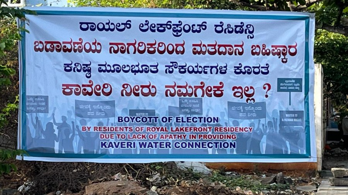 Amid Bengaluru Water Crisis, Residents From JP Nagar’s Society Boycott Voting In Lok Sabha Elections [Video]