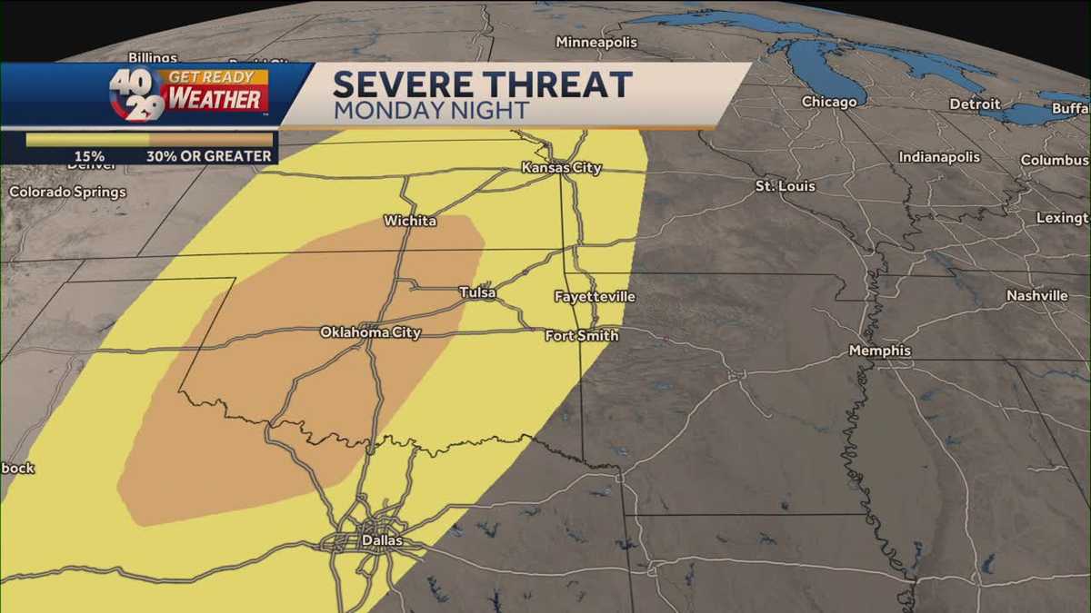 Severe storms possible in parts of Arkansas Monday night [Video]