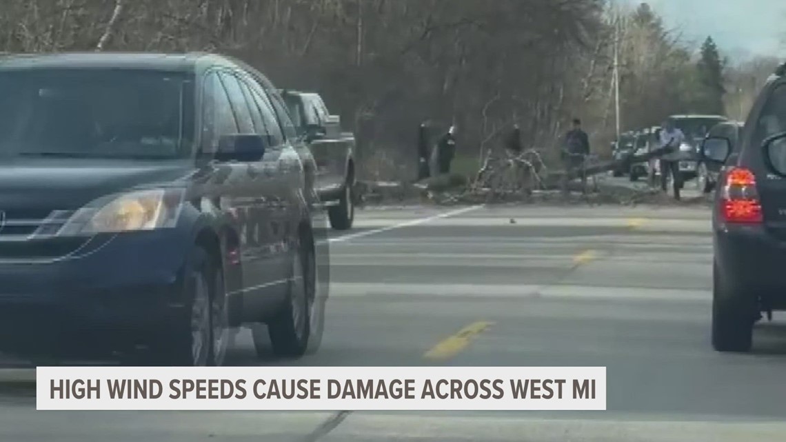 Strong winds knock out power across West Michigan on Friday [Video]