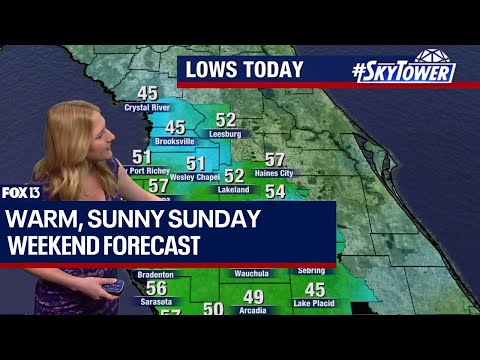 Tampa weather: Warm, less wind on Sunday [Video]