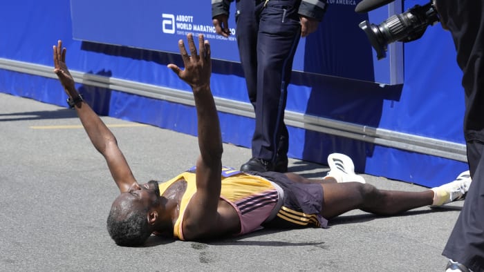 Ethiopia’s Sisay Lemma wins Boston Marathon in runaway. Kenya’s Hellen Obiri repeats in women’s race [Video]