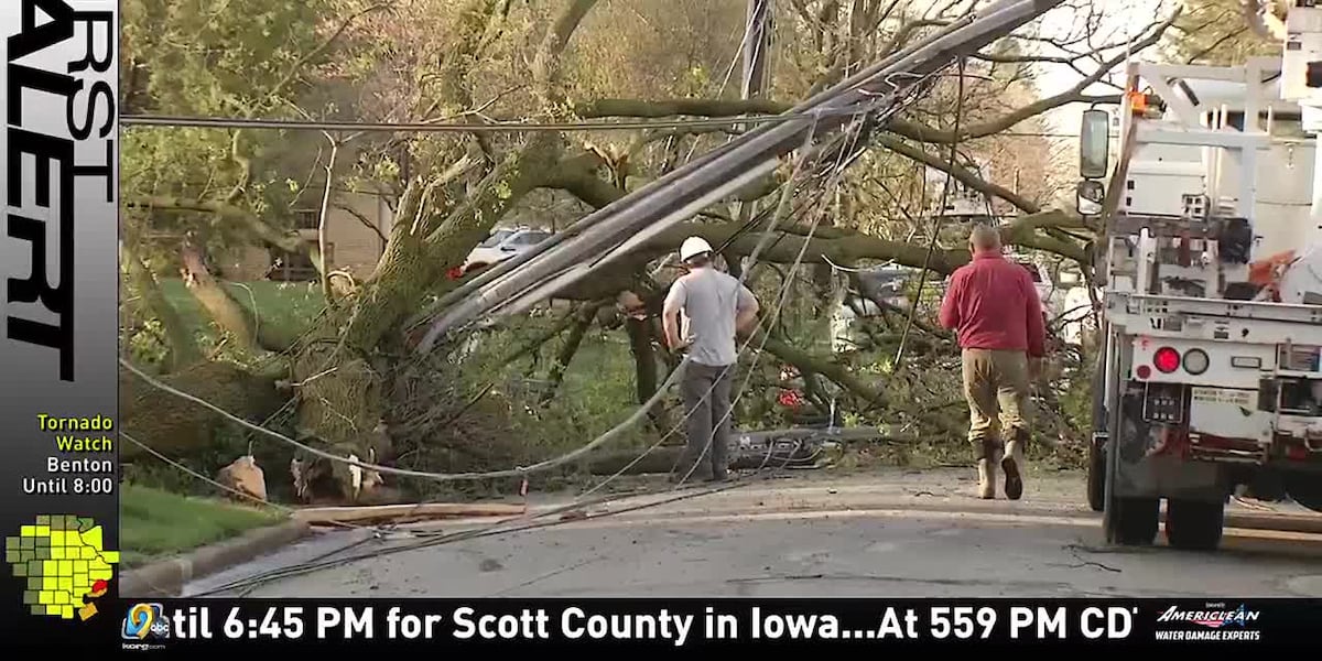 Multiple powerlines down in Johnson County [Video]