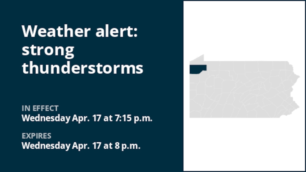 Weather alert for strong thunderstorms in Crawford County Wednesday evening [Video]