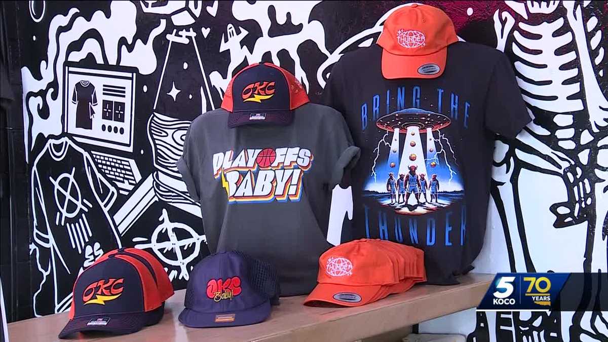OKC business creates new design for Thunder playoff T-shirts [Video]
