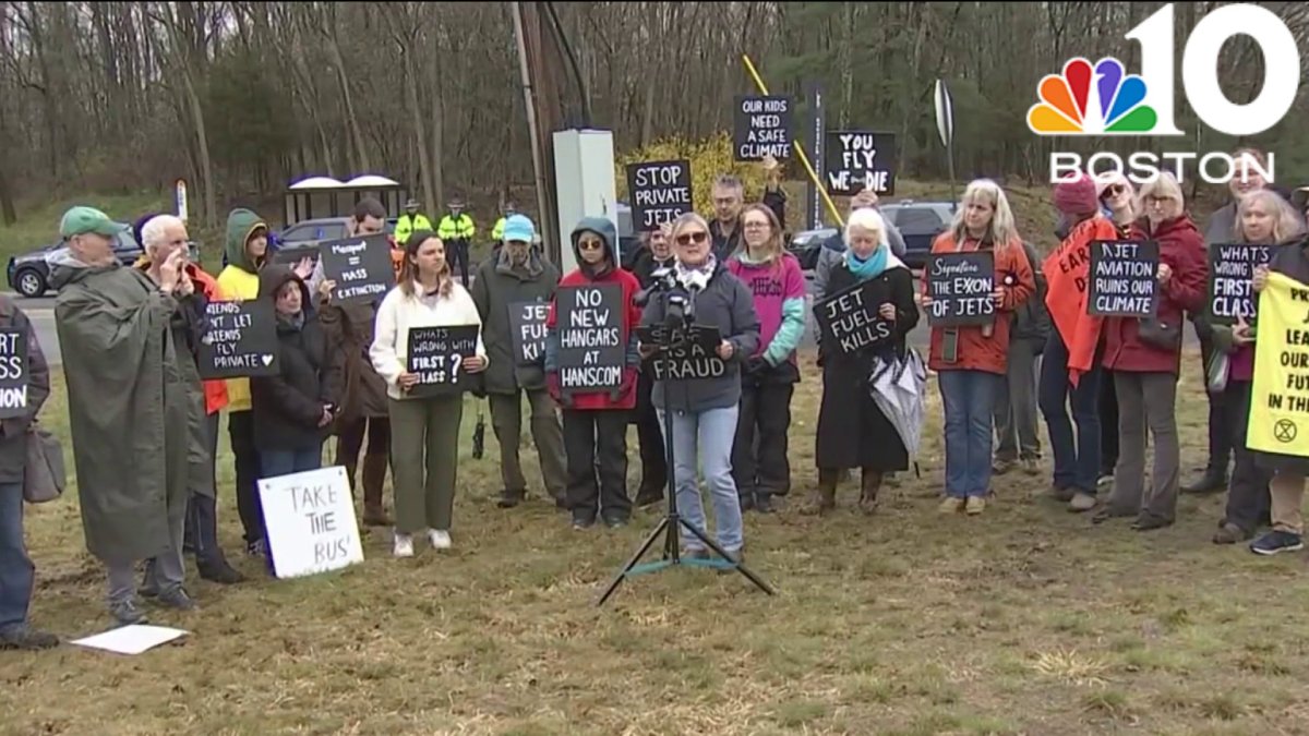 20 people arrested for trespassing in Hanscom Airport climate protest  NBC Boston [Video]