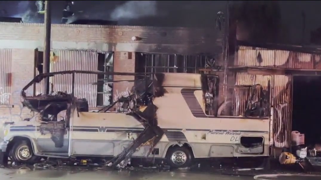 RV fire breaks out, spreads to cannabis cultivation business [Video]