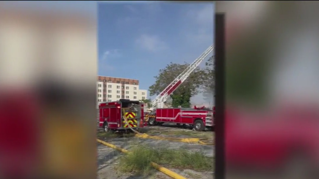 Fire breaks out in abandoned San Jose building [Video]