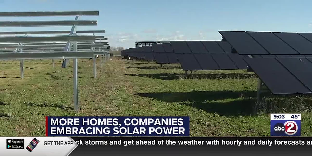More businesses, homes embrace solar power [Video]