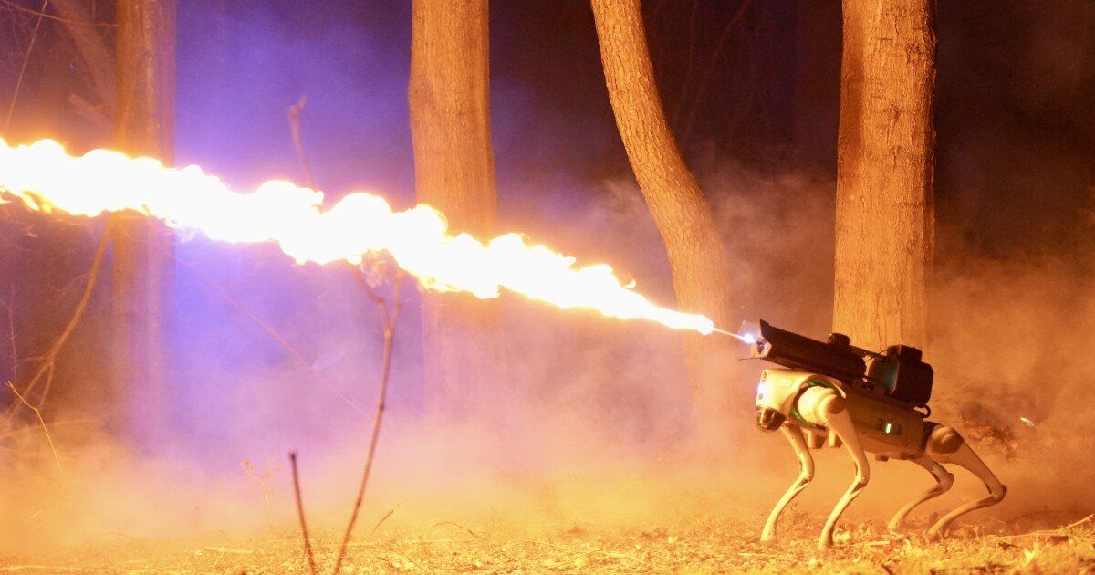 Meet Thermonator, a robotic dog equipped with a flamethrower [Video]