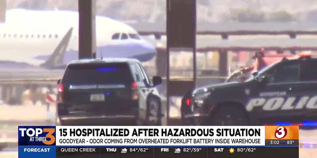 15 hospitalized after hazmat incident at Goodyear warehouse [Video]