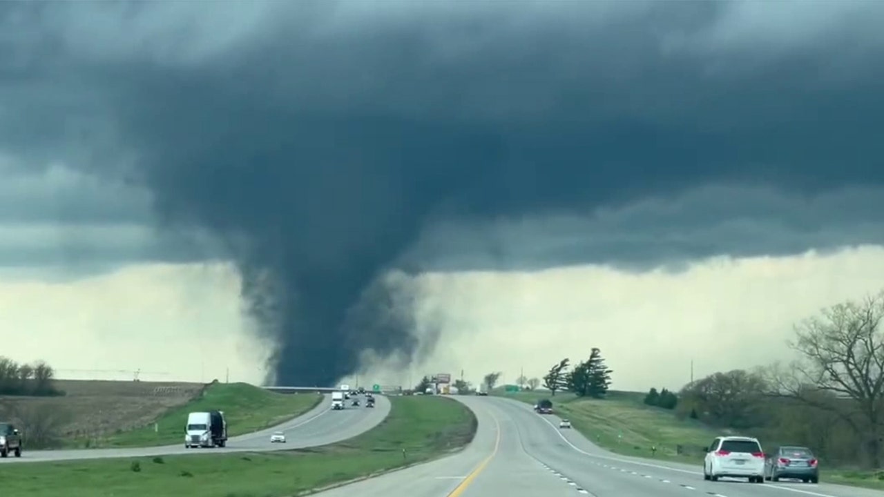 Massive tornado crosses Nebraska interstate, residents told to see shelter [Video]