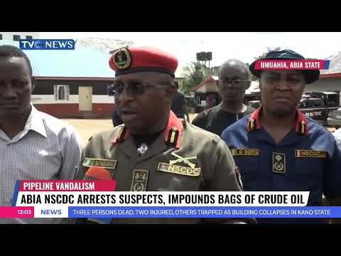 NSCDC Parades Pipeline Vandals, Crude Oil Thieves In Abia [Video]