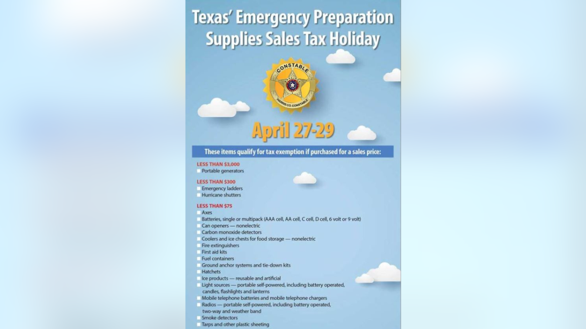 Texas Emergency Preparation Supplies Sales Tax Holiday is April 27-29 [Video]