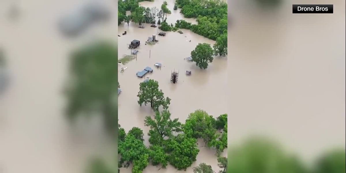 RAW: Flooding at a fire training facility in Texas [Video]