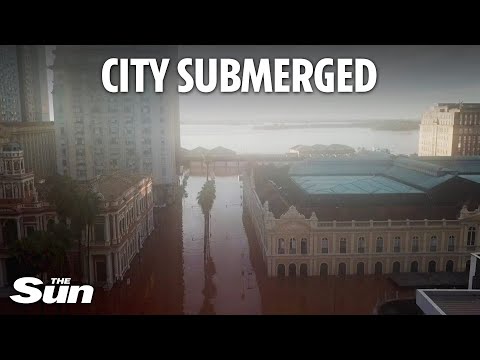 Drone footage shows city UNDERWATER as Brazil flooding kills dozens and leaves 115,000 homeless [Video]