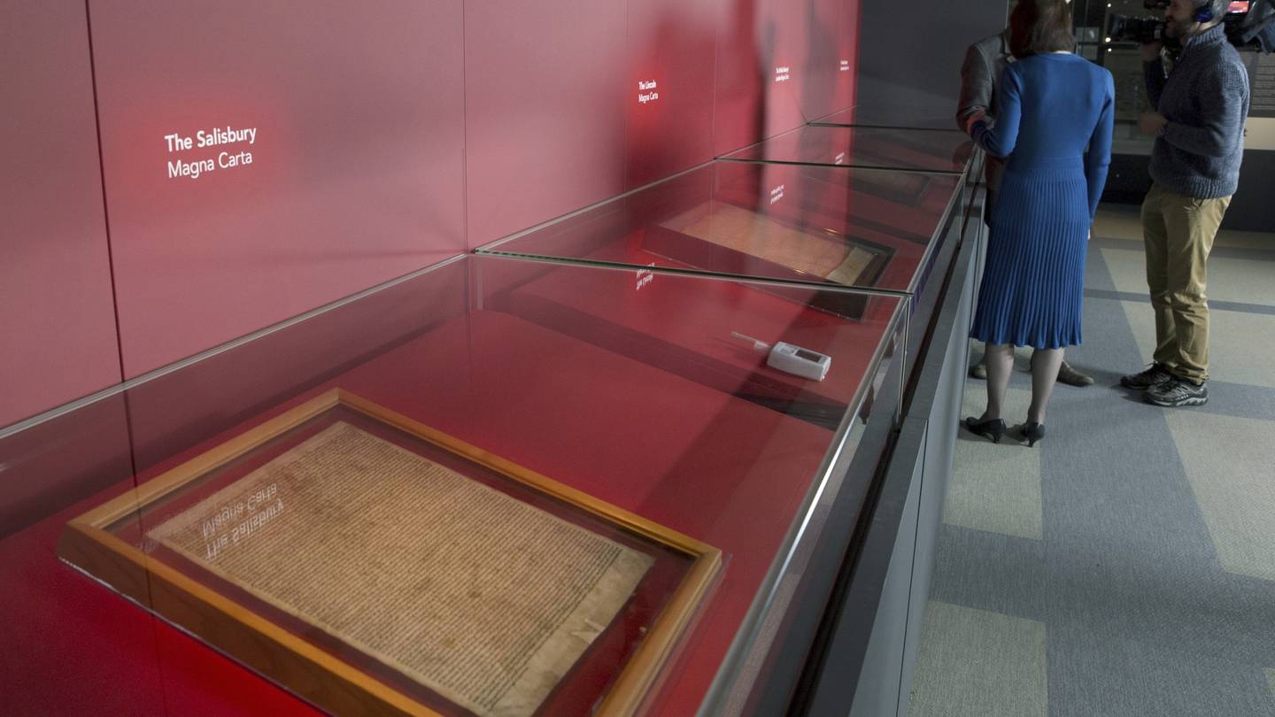 Environmentalists attack a case holding a copy of the Magna Carta in London but document unscathed  Boston 25 News [Video]