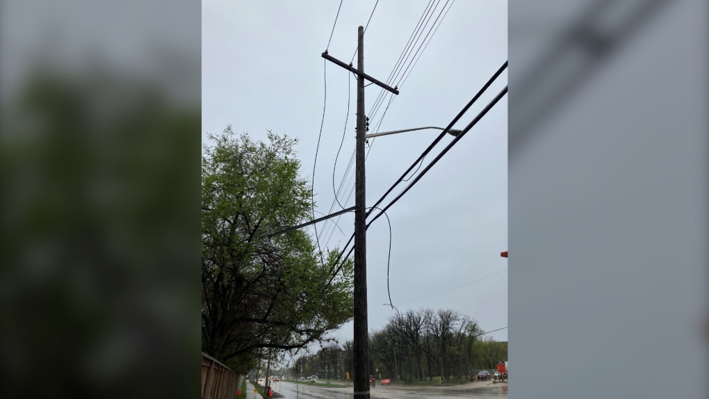 Hydro power lines down in St. Vital area [Video]