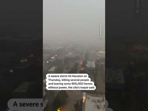 Houston hit by severe storm packing hurricane-force winds [Video]