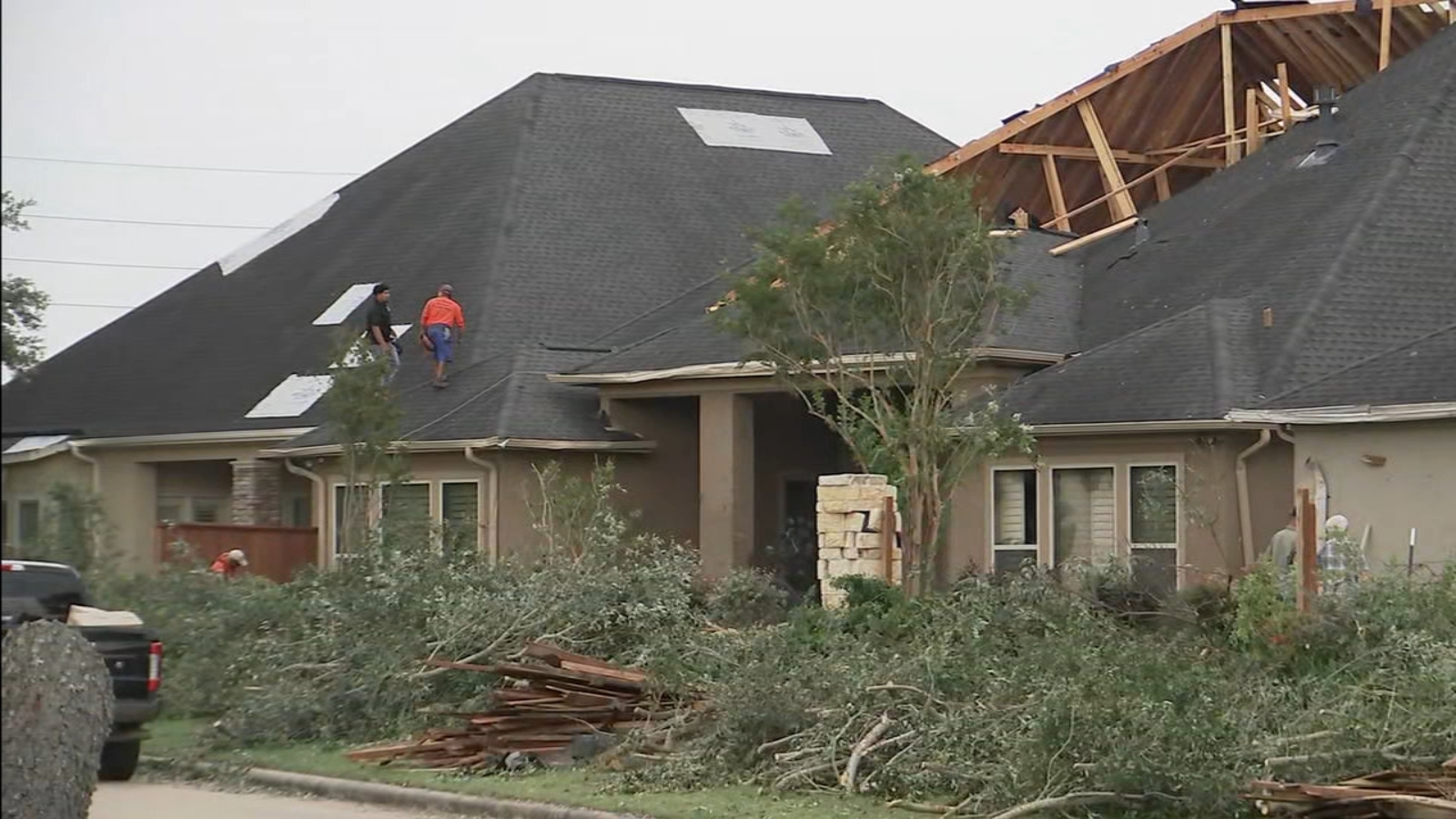 Texas severe storm damage: The Heritage at Towne Lake cleans up after tornado hit Cypress, Texas in northwest Harris County [Video]