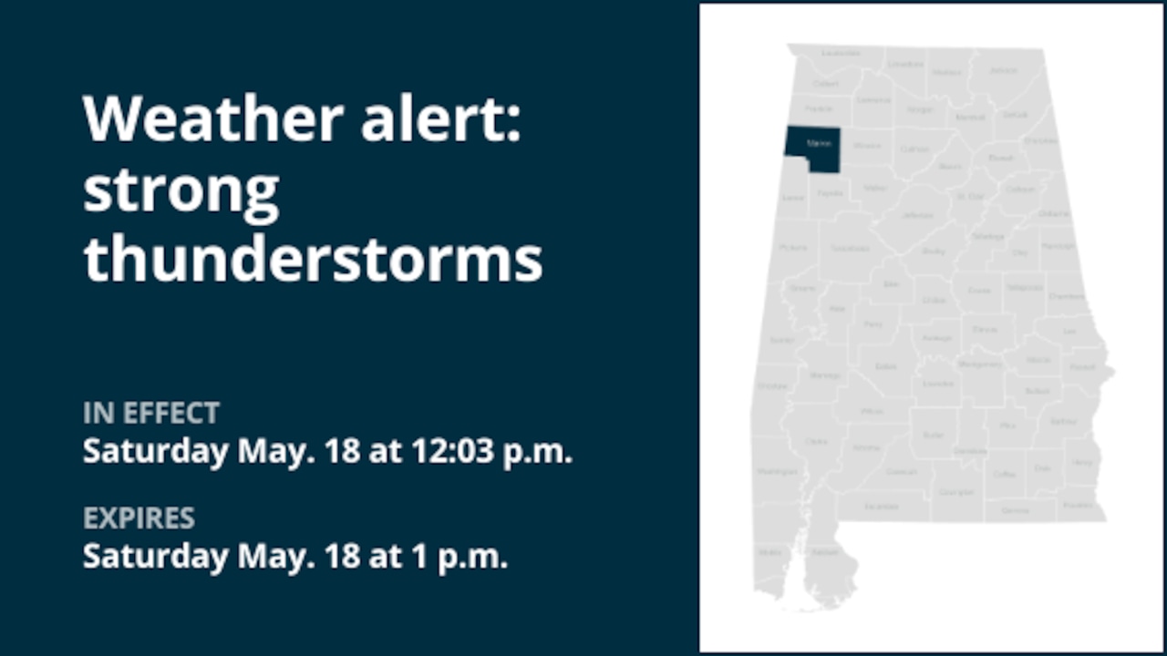 Weather alert for strong thunderstorms in Marion County Saturday afternoon [Video]