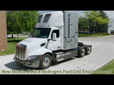 Can go 400 Miles with a Full Load | New Honda Class 8 Hydrogen Fuel Cell Truck Concept [Video]
