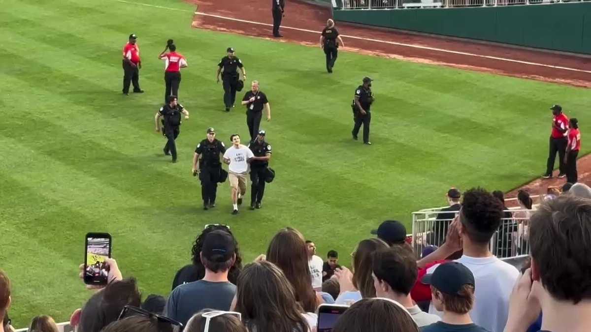 Video: Protesters detained during Congressional Baseball game [Video]