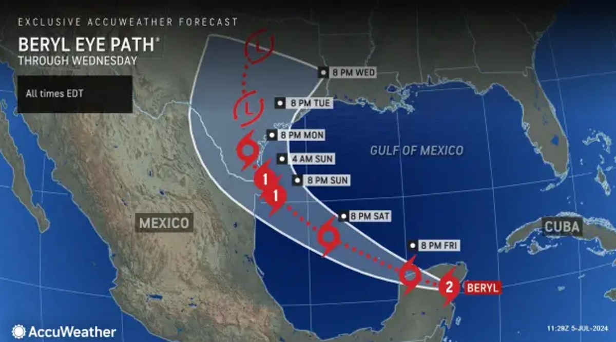 Mapped: Hurricane Beryl makes landfall in Mexico as Category 2 storm [Video]