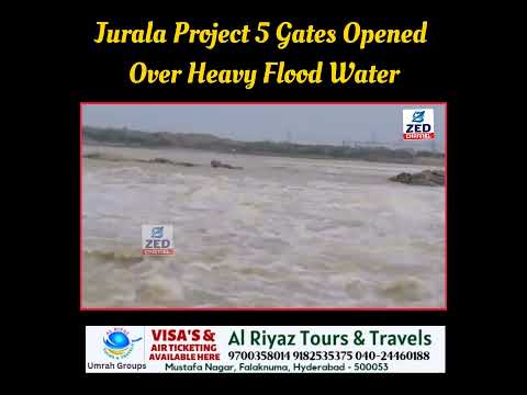 Jurala Project 5 Gates Opened Over Heavy Flood Water [Video]
