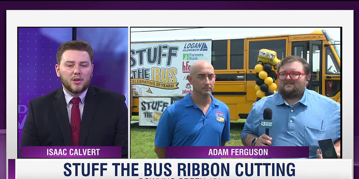 Stuff the Bus ribbon cutting live interview [Video]