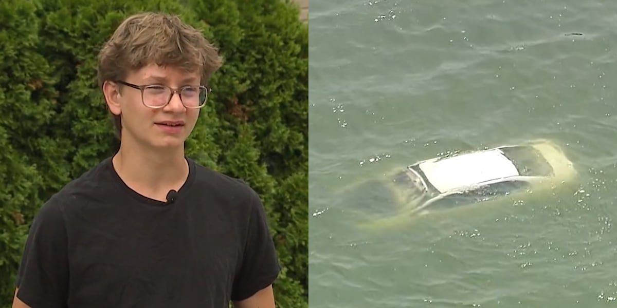 Boy, 15, rescues woman who drove car into lake: That’s just how my family raised me [Video]